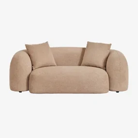 Coco 2-zits Chenille Bank Dikke Chenille Stof Latte Bruin - Sklum