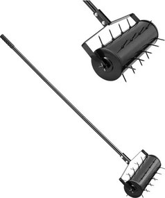 VEVOR Beluchter, 435 x 235 x 1560 mm, Handverticuteermachine, Gazonbeluchter met afneembare handgreep en 27 ijzeren pinnen, Gazonbeluchter voor verdichte grond en gazons in de tuin, Terras, Tuin, Zwart