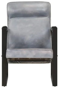 vidaXL Fauteuil 60x75x90 cm echt geitenleer grijs
