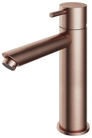 Hotbath Cobber middelhoge wastafelmengkraan met rechte uitloop zonder waste geborsteld koper PVD CB003MSBCP