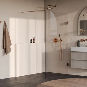 Brauer Void profielloze inloopdouche 120cm koper geborsteld PVD