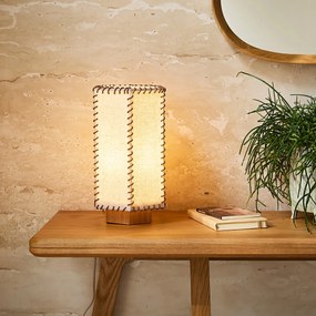 Tafellamp in eiken en linnen, SIXTA