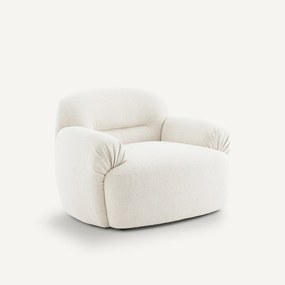 Fauteuil in geplooid melêestof, Malwo