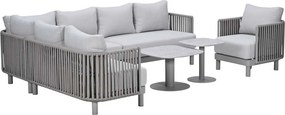 Garden Impressions Andong loungeset hoek 7-delig - taupe