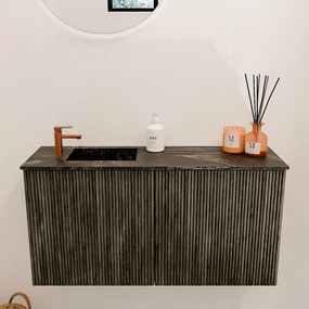 Mondiaz Joya DLux 80cm toiletmeubel shadow met wastafel faye links 1 kraangat lava