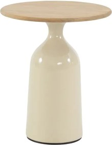 4 Seasons Outdoor June bijzettafel crème met rond blad Ø 45 cm SALE Loungetafel beige weerbestendig