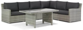 Dining Loungeset 6 personen Wicker Grijs  Garden Collections Giardino/Napoli