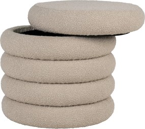 Brooklyn Opbergpoef Bouclé - Beige