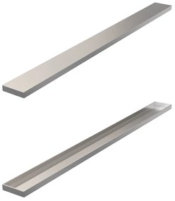 Brauer los multifunctioneel tegelinlegrooster 80cm RVS geborsteld
