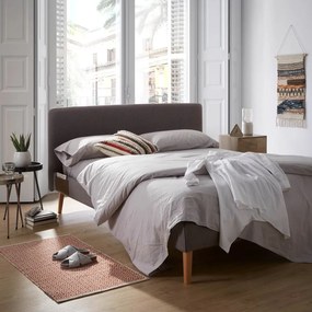 Kave Home Dyla Bedframe Met Wasbare Hoes Antraciet 160 Cm