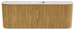 Mondiaz Joya DLux 115cm toiletmeubel ronding links/rechts oak met wastafel faye midden 1 kraangat ostra