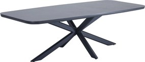 Sayanora dining tuintafel boat shape 240x110xH74 cm keramiek aluminium antraciet