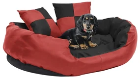 vidaXL Hondenkussen omkeerbaar en wasbaar 85x70x20 cm rood en zwart