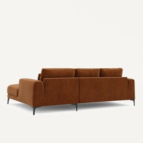 Hoekbank rechts van chenille fluweel, Marsile