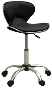 vidaXL Salonkruk kunstleer zwart