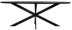 Starfurn Ferris Ovale Eettafel Zwart Eiken 240 Cm - 240 X 110cm.