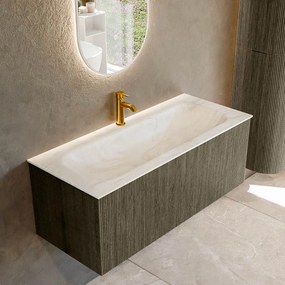Mondiaz Kurve-dlux 110cm badmeubel shadow met 1 lade en wastafel big medium midden 1 kraangat ostra