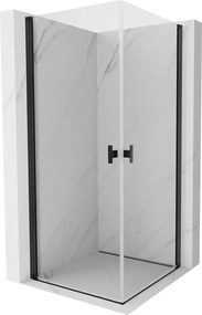 Mexen Mist-B Duo draaideur douchecabine 90 x 90 cm, transparant, zwart - 8A2-090-090-70-00