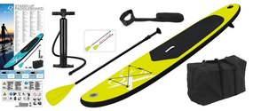XQ Max Stand Up Paddleboard opblaasbaar 285 cm lime en zwart