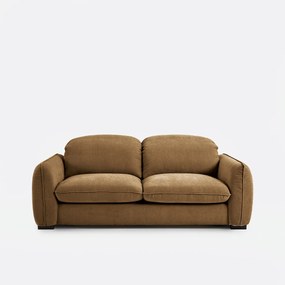 3-zits slaapbank in gemêleerd polyester, met hoofdsteunen, ISLA