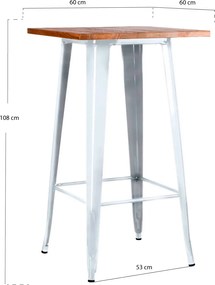 Hoge Torix Tafel Natuurlijk Hout 60 cm