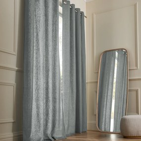 Gordijn in gewassen linnen met oogjes, Private