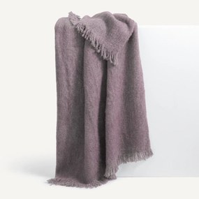 Effen plaid, wol en polyamide, Mantas