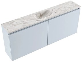 Mondiaz Ture DLux toiletmeubel 120cm clay met wastafel glace midden met kraangat