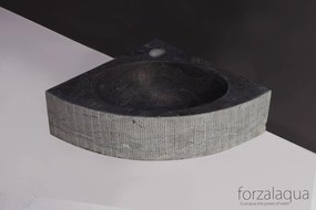 Forzalaqua Turino fontein 30x30 cm hardsteen gefrijnd grijs