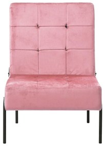 vidaXL Relaxstoel 65x79x87 cm fluweel roze