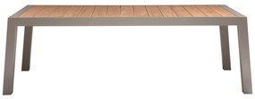 Exotan Sulphur - Eettafel - Teak - Aluminium - Houtlook - 220x100cm - Exotan