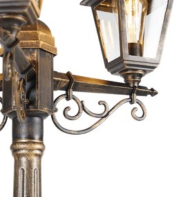 Buitenlamp met dimmer Smart lantaarn antiek goud 3-lichts IP44 incl. Wifi ST64 - Capital Klassiek / Antiek E27 IP44 Buitenverlichting