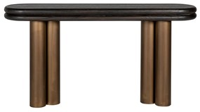 Ovale Sidetable Messing - 160 X 38cm.