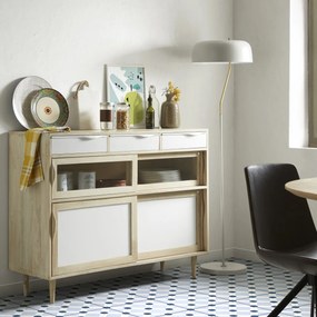 Kave Home Crok (Drak) Houten Dressoir Met Schuifdeuren - 120x40x95cm.