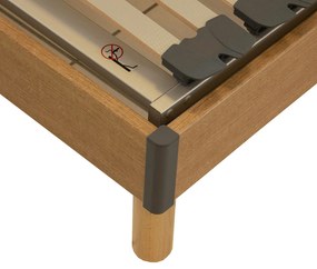 Elektrisch bed met houten lattenbodem