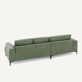 XL hoekbank links in fluweel, MARSILE