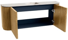 Mondiaz Joya DLux 105cm toiletmeubel ronding links/rechts oak met wastafel faye midden zonder kraangat frappe