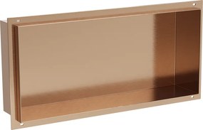 Mexen X-Wall-NR inbouwplank zonder flens 45 x 20 cm, geborsteld koper - 19C1452010