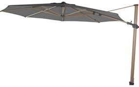 Siesta premium zweefparasol 350 cmØ houtlook frame charcoal 4 Seasons Outdoor