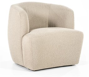 Eleonora Charlotte Taupe Boucle Fauteuil Rond