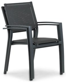 Tuinstoel stapelbaar Aluminium Grijs-antraciet Lifestyle Garden Furniture Sella