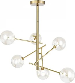Hanglamp Goud Glas Bollen 6 stuks APP919-6CP