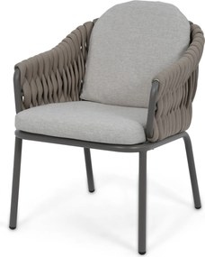 Tuinset 6 personen 180 cm Rope Taupe Santika Furniture Santika