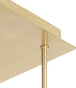 Smart plafondlamp goud met smoke glas 9-lichts incl. 9 Wifi G9 - Athens