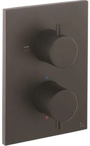 Crosswater MPRO Crossbox Douchekraan - inbouw - thermostatisch - 1 functie - incl. inbouwdeel - zwart mat SW408403/SW408404