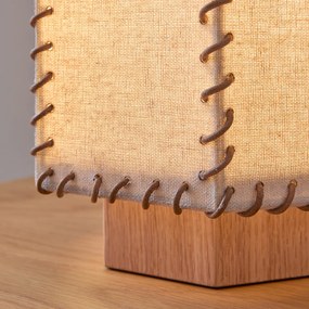 Tafellamp in eiken en linnen, SIXTA