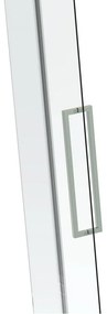 Van Rijn ST08 hoekcabine met draaideur helder glas 100x140cm chroom