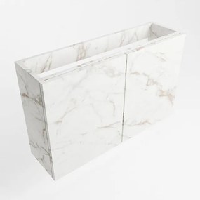 Mondiaz FOWY fonteinonderkast - 70x22x50cm - 2 deuren - push to open - softclose - Carrara FOWYTO70Car2D