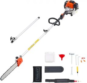 VEVOR Benzine snoeischaar, 2-takt, 52 cc, kettingzaag, telescopische zaag met uitschuifbare steel van 2,2–2,94 m, zaagblad van 35,6 cm, brandstoftank van 850 ml, voor krachtig en veilig zagen in hoge boomtoppen