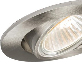 Smart inbouwspot staal kantelbaar incl. Wifi GU10 - Cisco